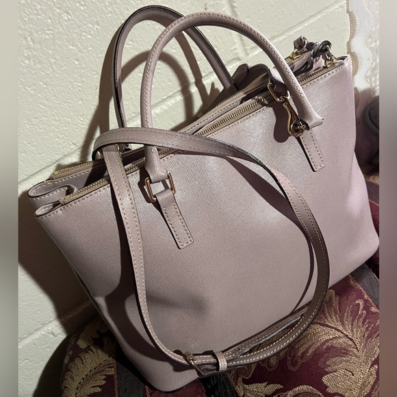 Dooney Bourke handbag shoulder leather 2 way pink red lined. - Picture 6 of 13